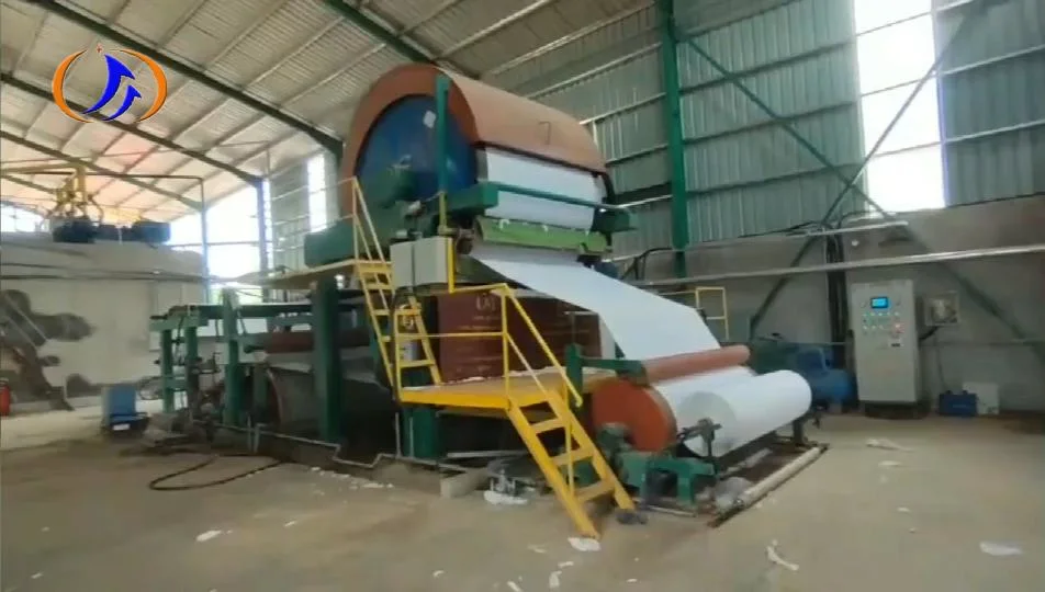 Bamboo Waste Paper Recycling Machine Toilet Paper Embossed Rewinding Bathroom Tissue Making Machine